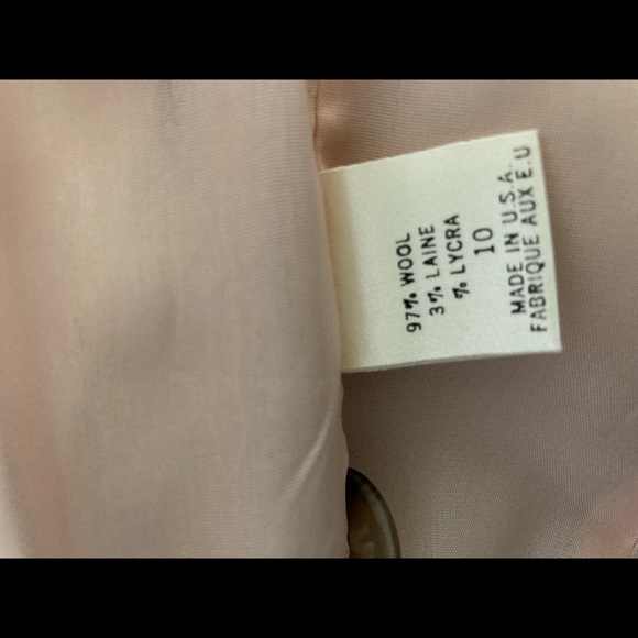 Tahari 10 wool plaid tan orange suit skirt set - Picture 3 of 5